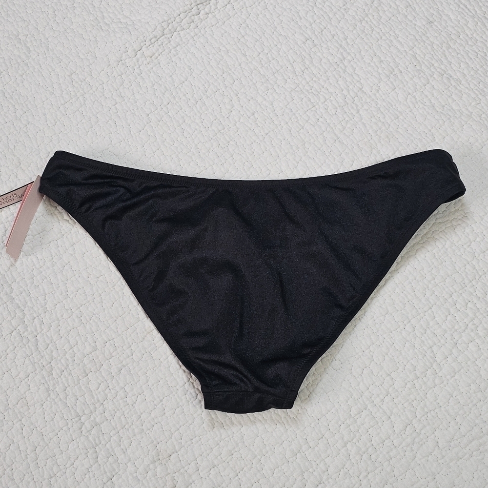NWT Black Nero V Hardware Swim Bikini Bottom - Picture 4 of 9